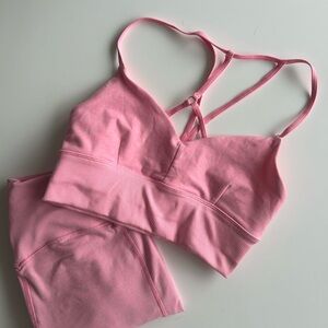 ALO Yoga Alosoft lounge pants and Lavish Bra Set in Small